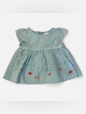 Vintage Gymboree Baby Girl Dress with Fish Embroidery